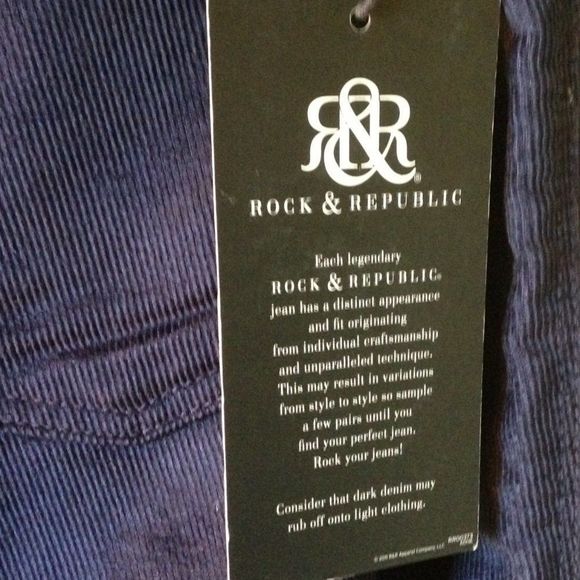 Rock & Republic Skinny Berlin Corduroy Pant 6M NWT - Picture 4 of 13